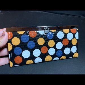 Black with Multicolor Polka Dots Wallet - NWT